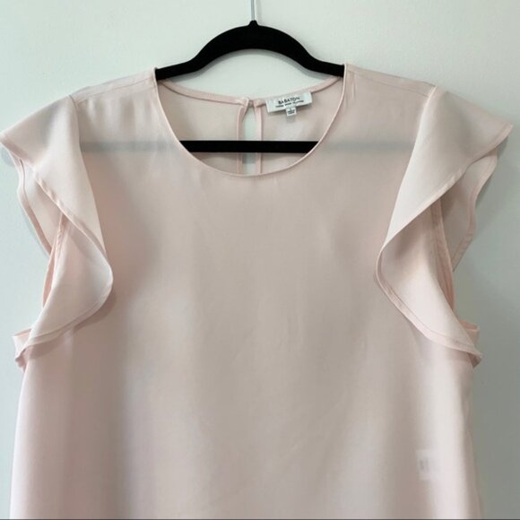 Aritzia Babaton Chaplin Flutter Sleeve Blouse - Picture 2 of 12